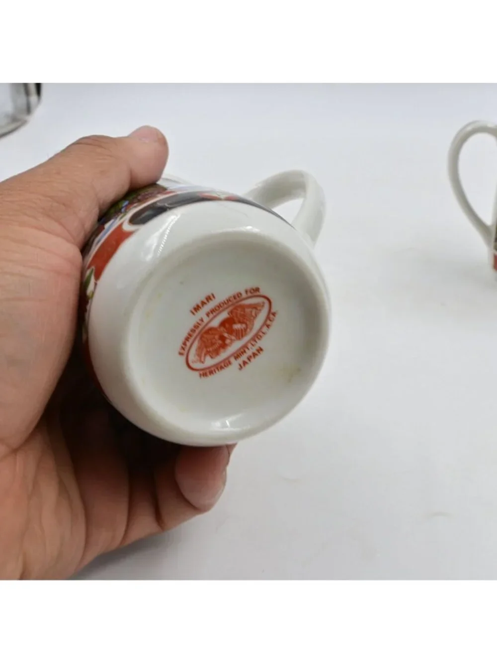Heritage Mint Imari Porcelain Mugs Set of 2 Japanese Coffee Cups Vintage